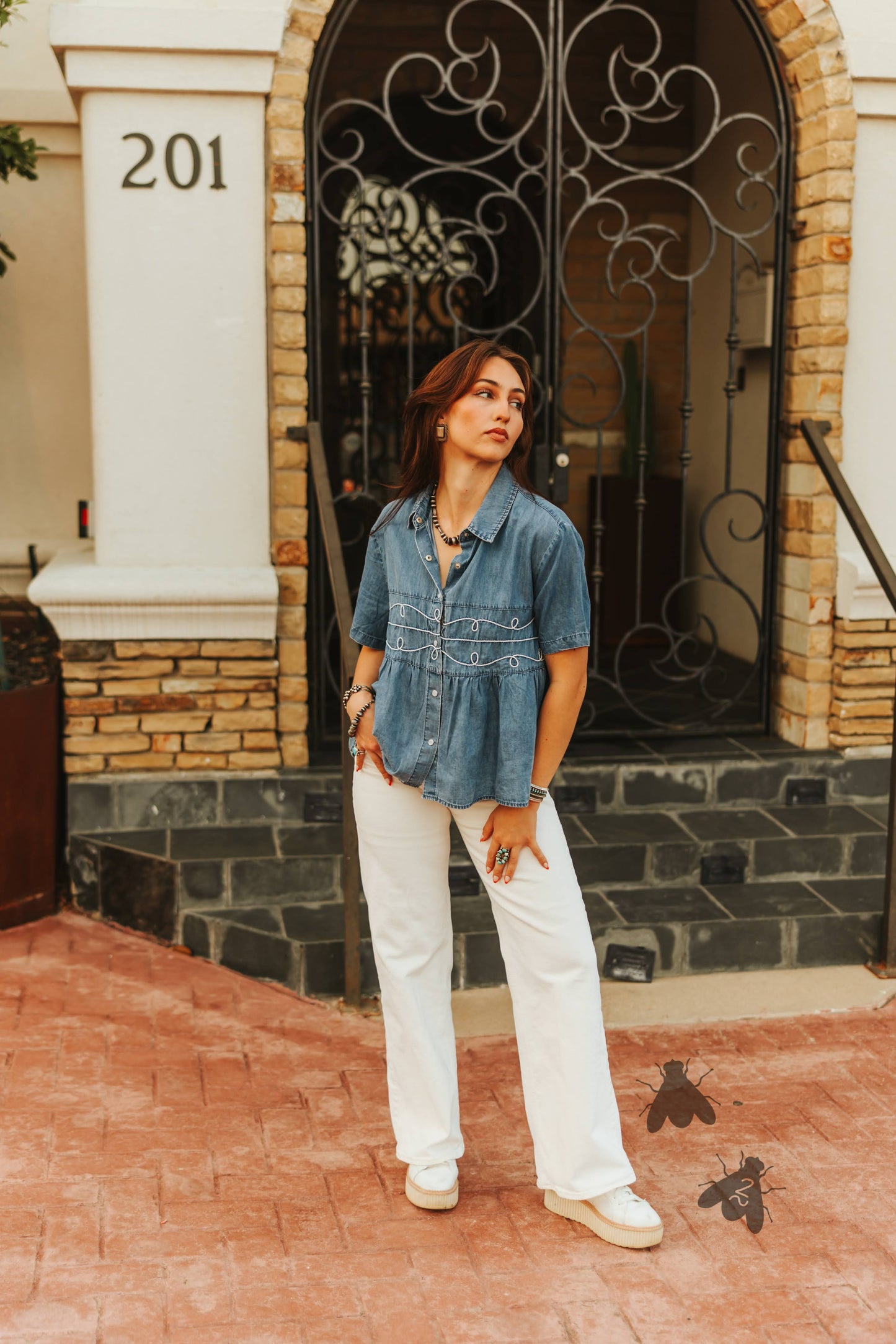 Loopty Lou Denim Top