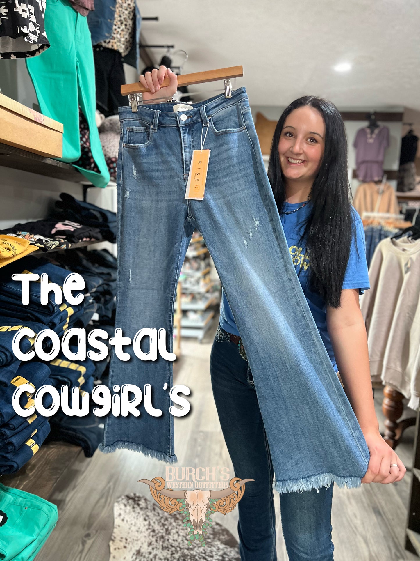 The Coastal Cowgirl Bootcut Risen Jeans