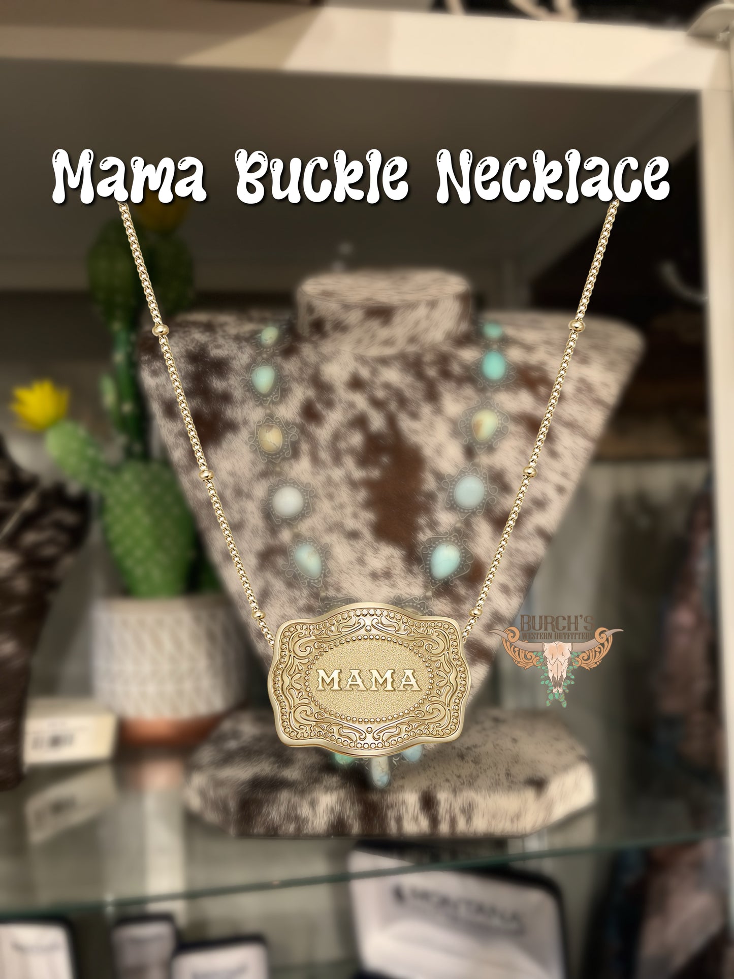 Mama SpurWest Gold Buckle Necklace