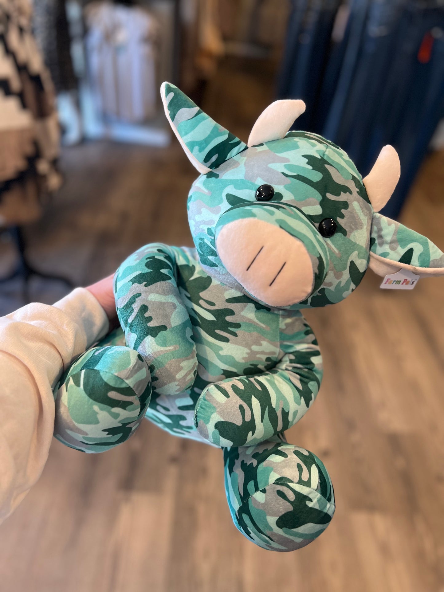 Jumbo Camo Cow Plush