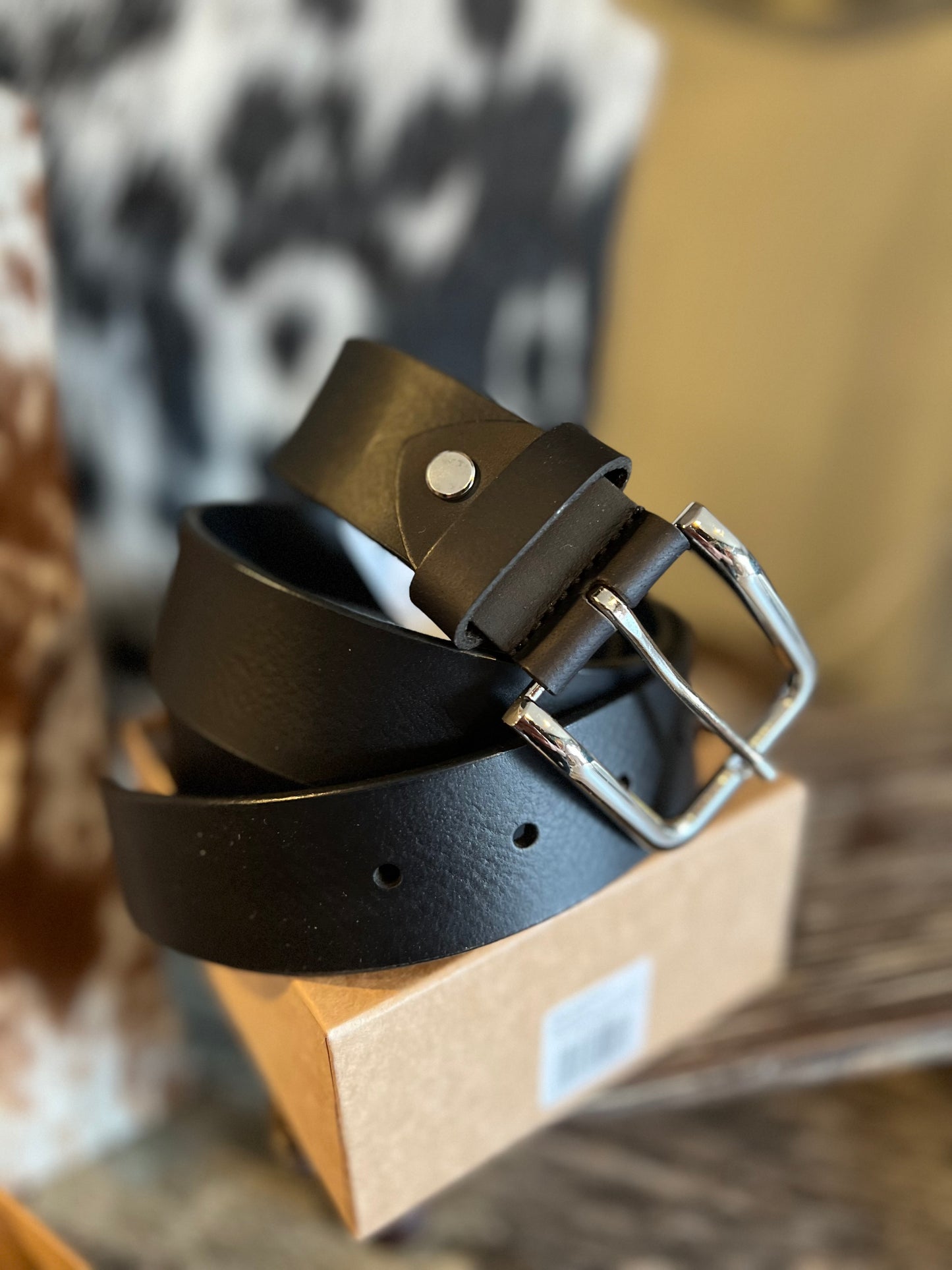Men’s Leather Belt Black