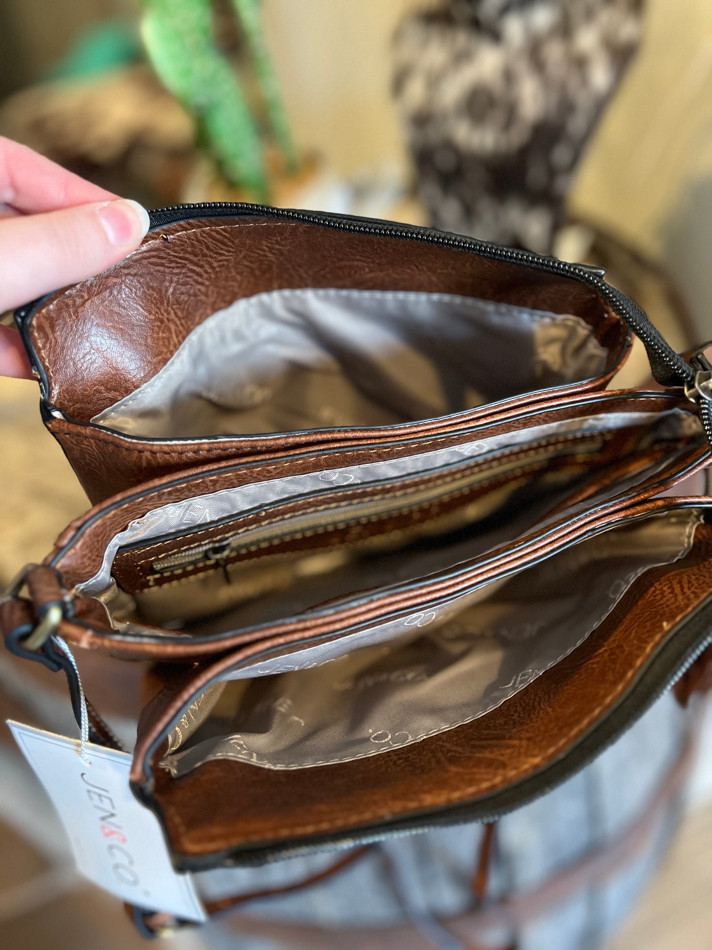 The Sabrina Black/Brown Crossbody