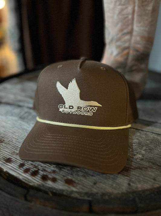 Old Row Flying Duck Rope Hat Brown