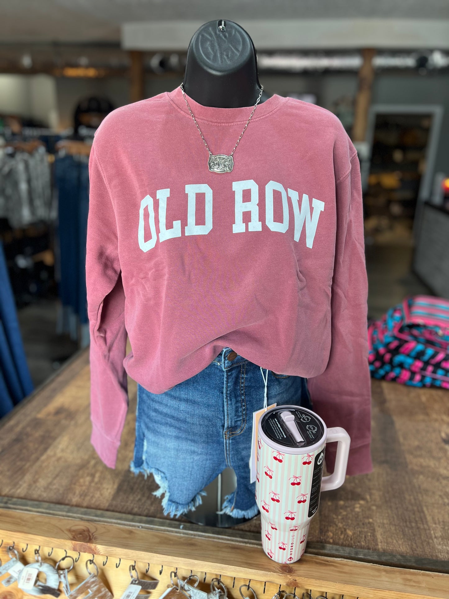 Old Row Maroon Crewneck