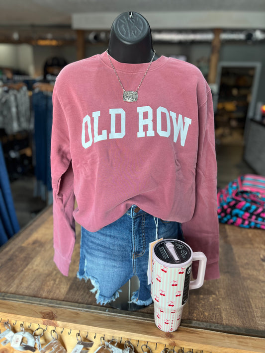 Old Row Maroon Crewneck