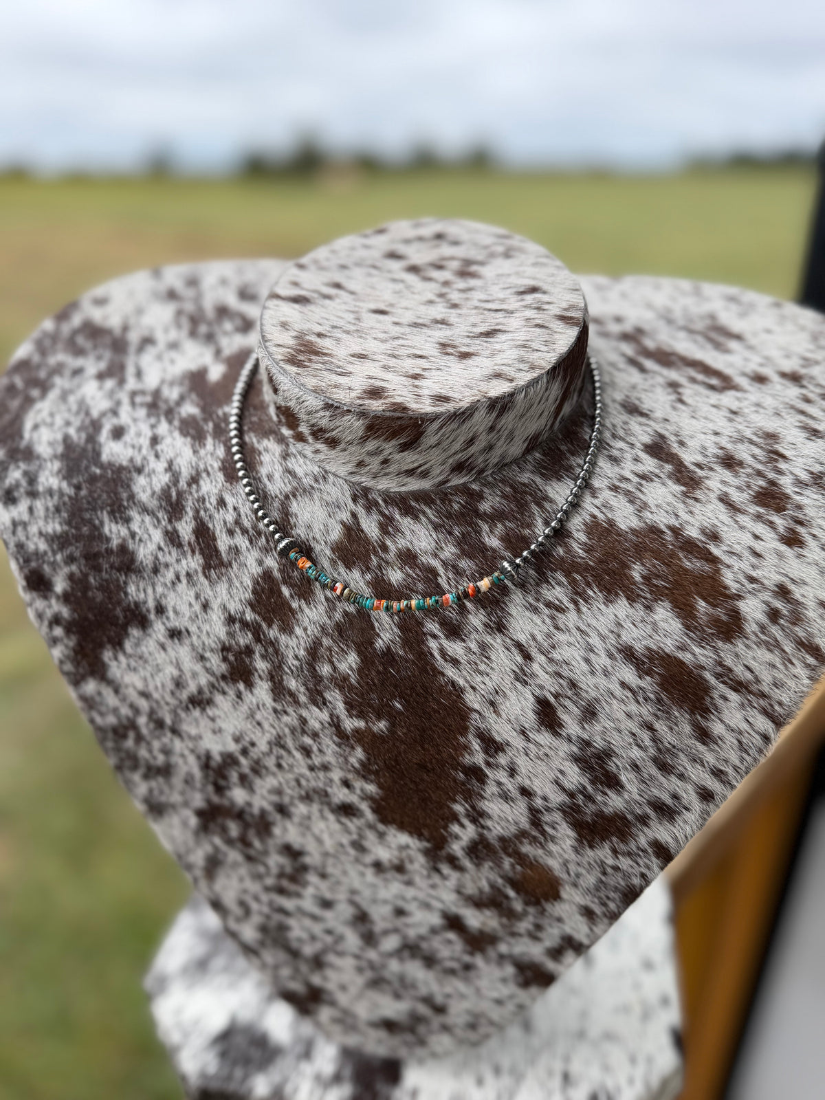 Spiny + Turquoise Sterling Silver Necklace