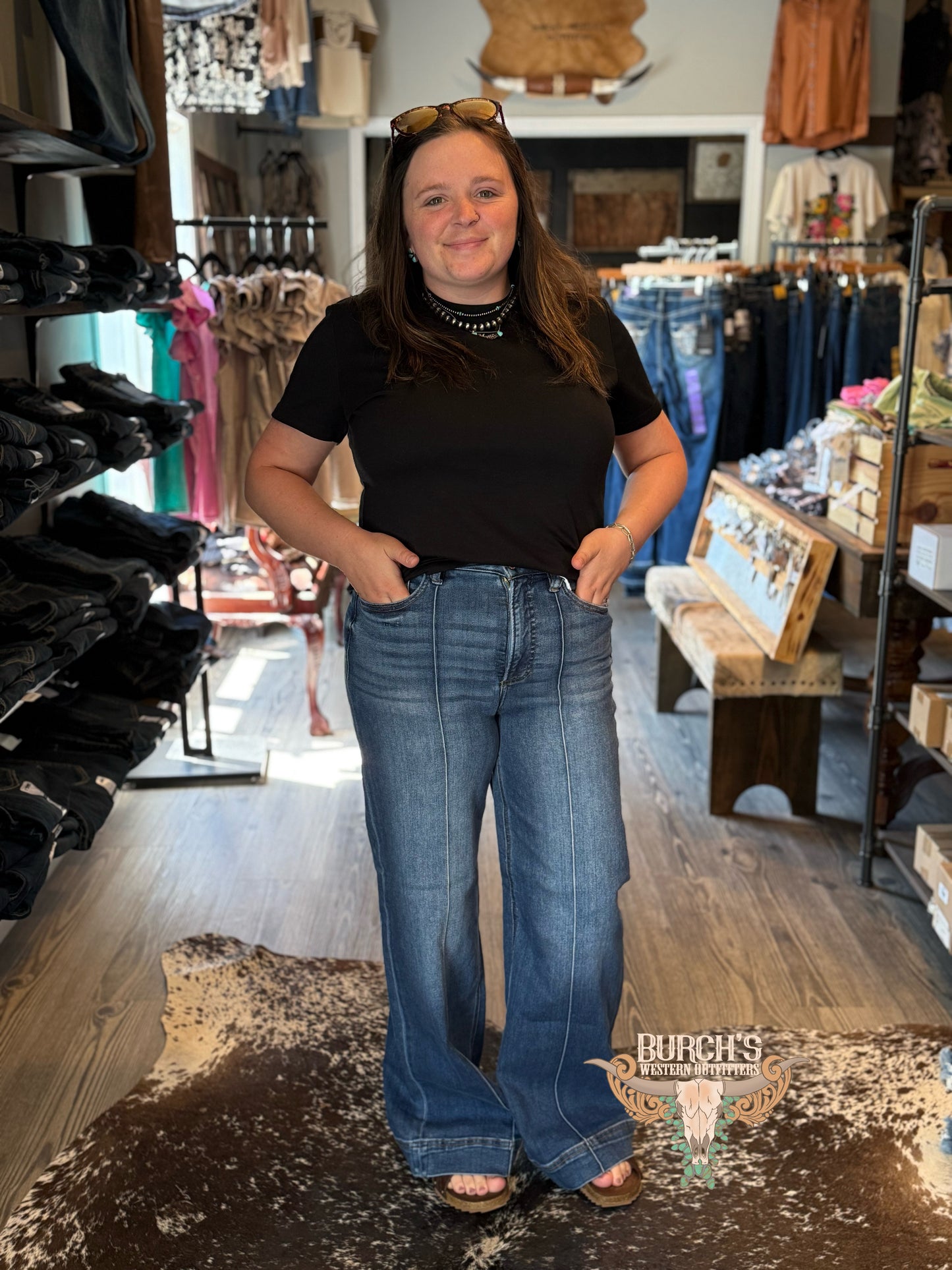 High Roller Pintuck Risen Jeans