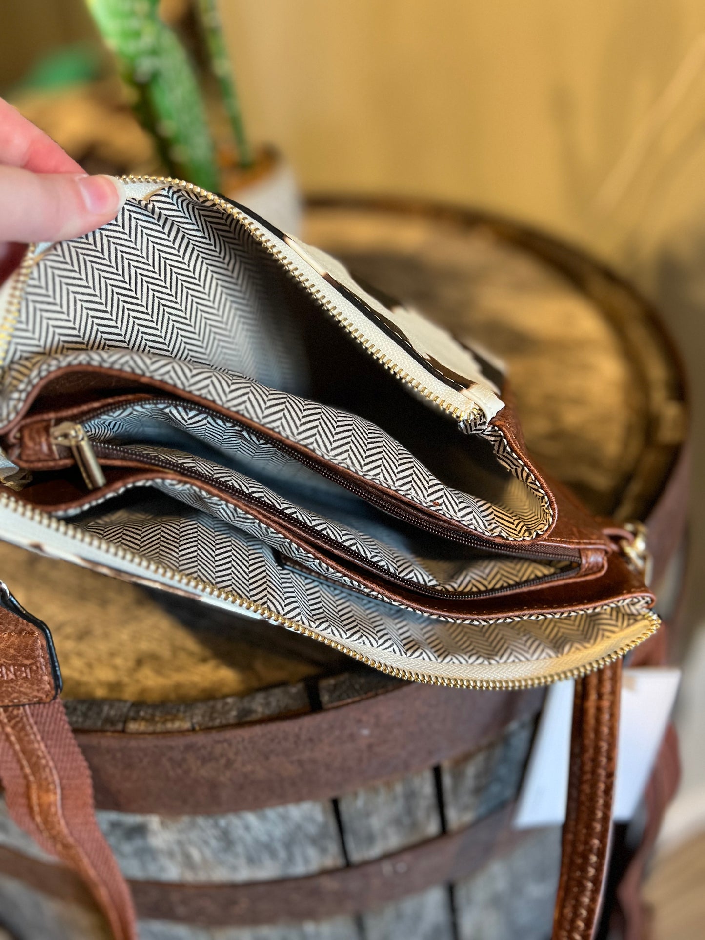 The Zoie Cow Print Crossbody