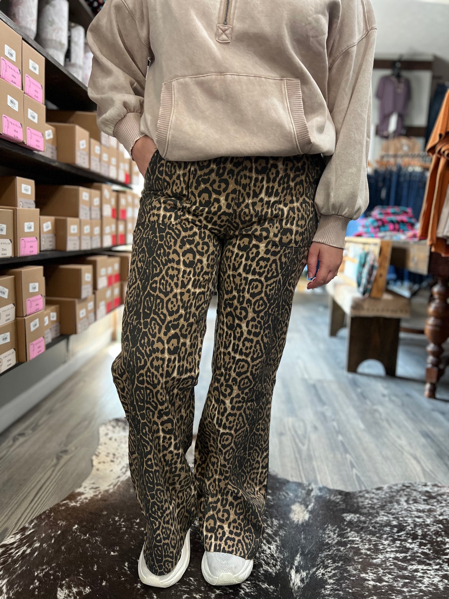 Leopard Print Flares