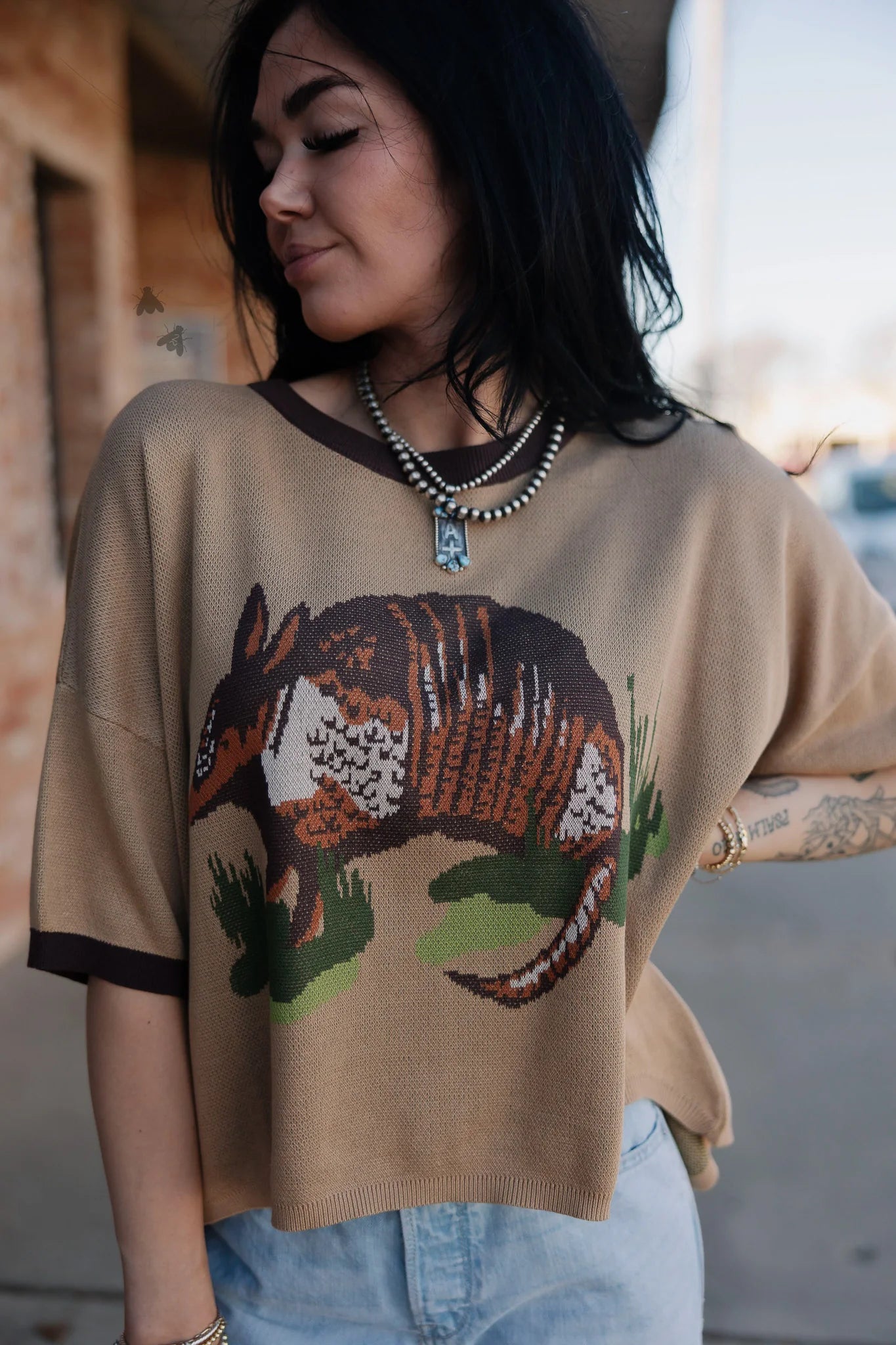 Dusty Dillo Sweater Top