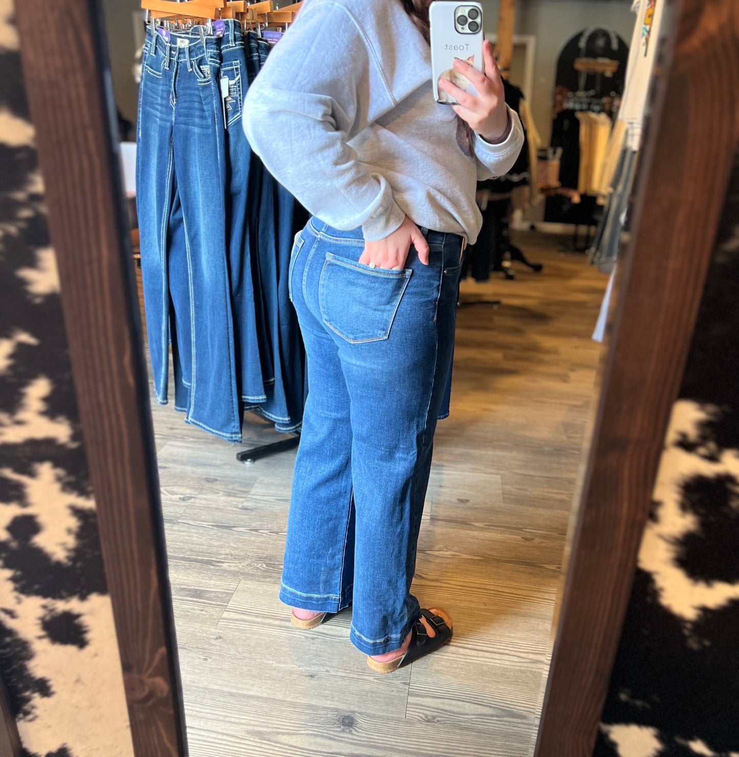 High Rise Wide Risen Jeans
