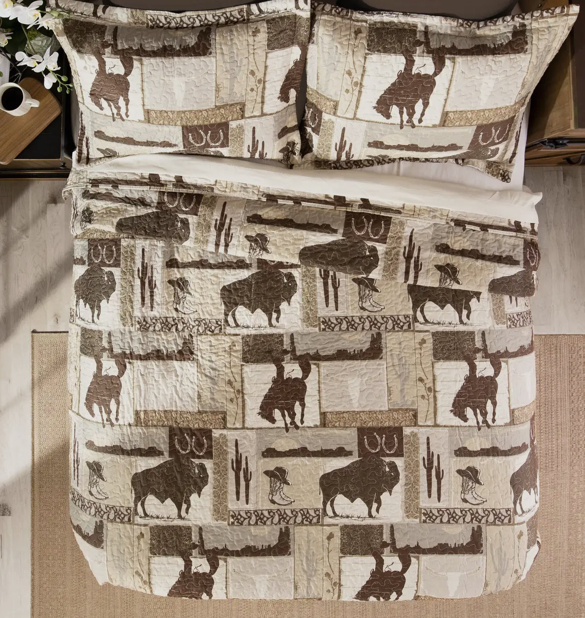 Wrangler Vintage Cowboy Quilt Gift Set