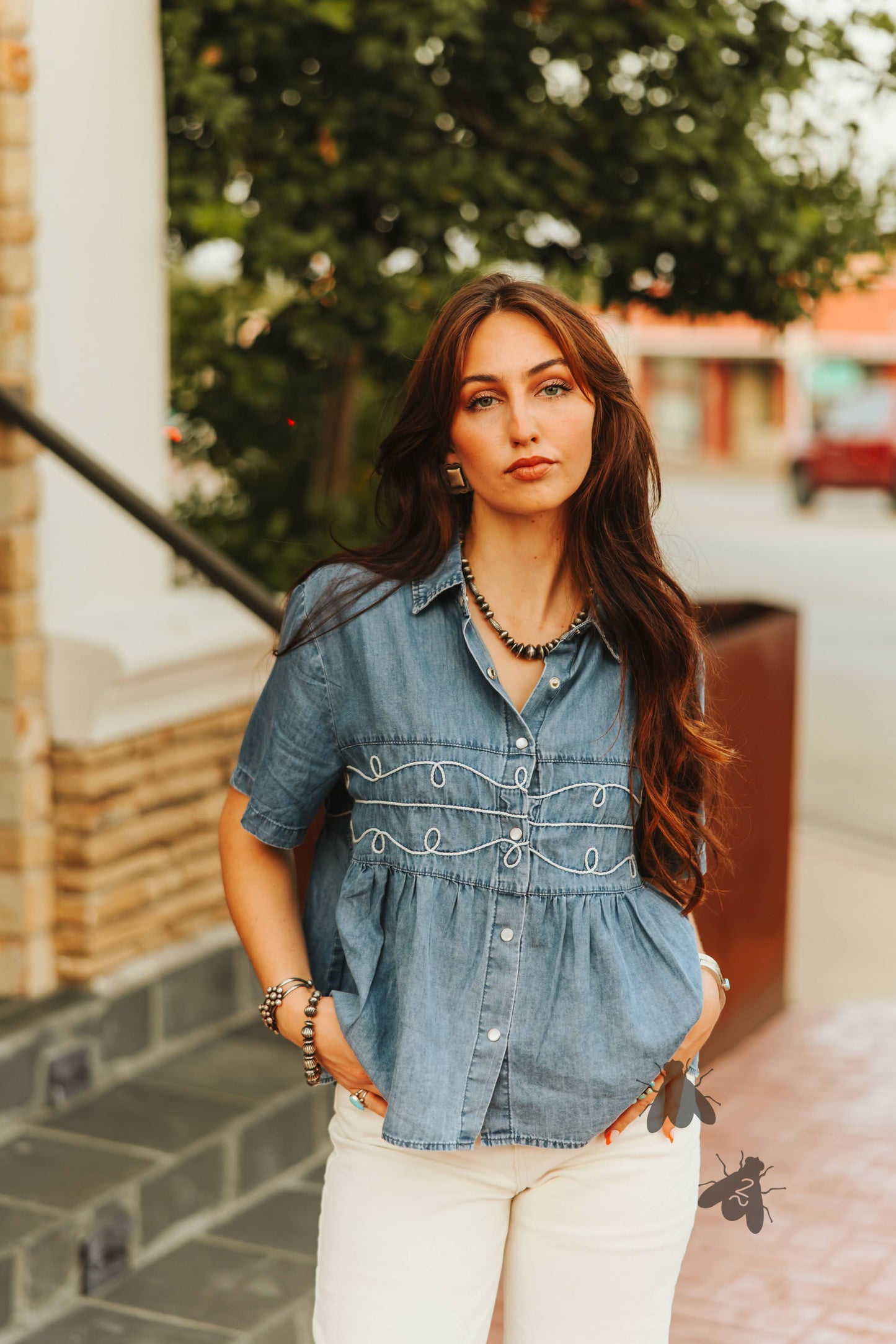 Loopty Lou Denim Top