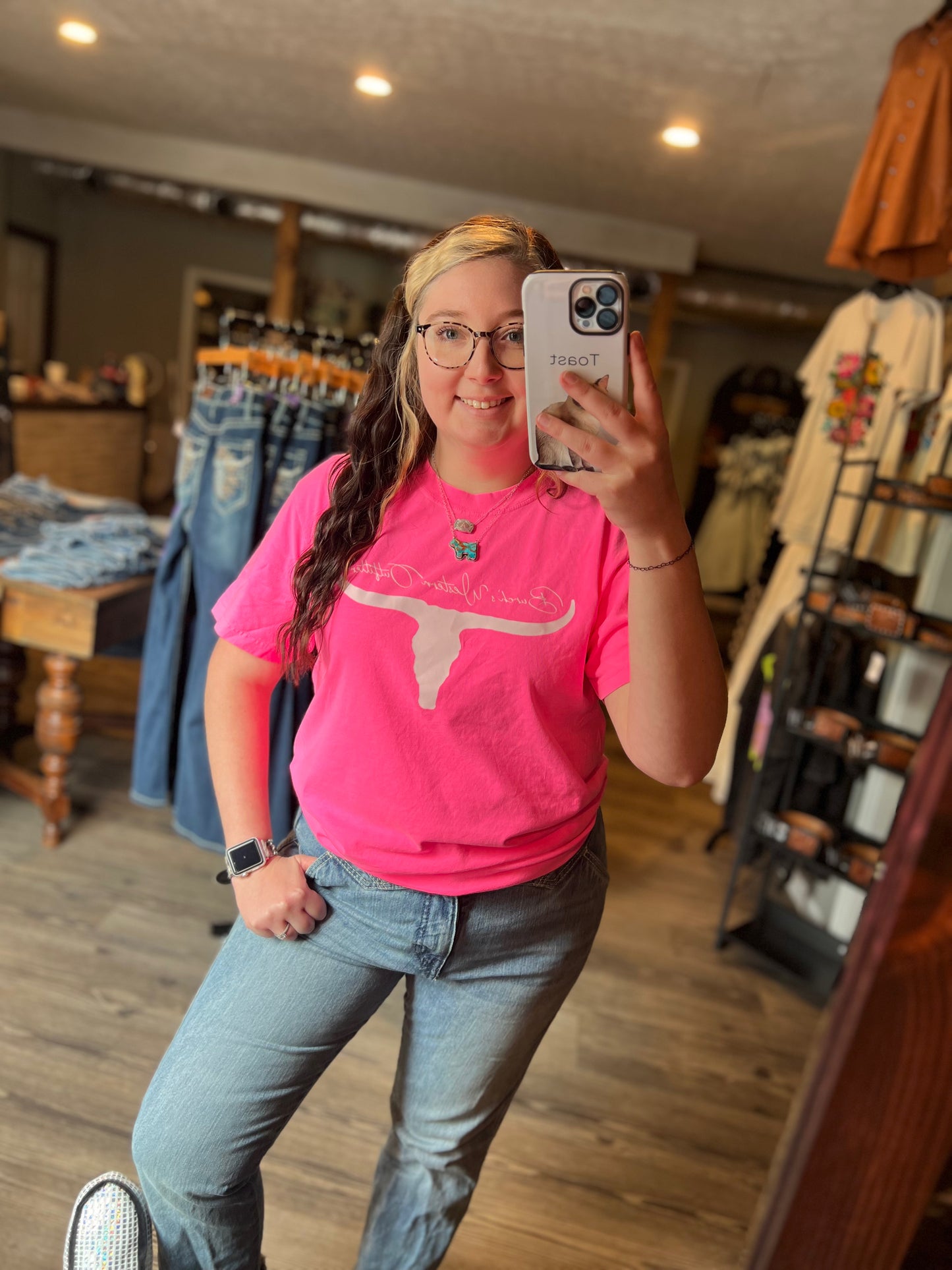 BWO Logo Neon Pink Tee