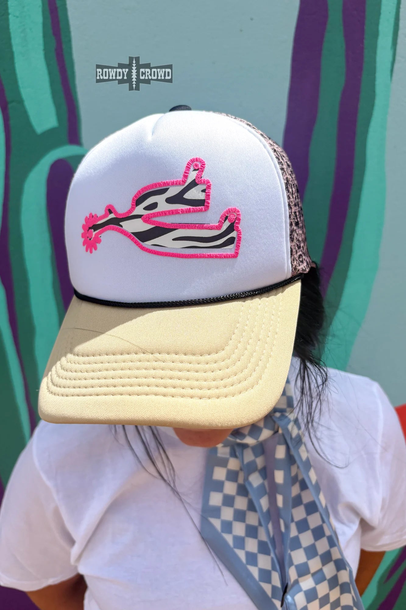Pink Zebra Spur Me Cap