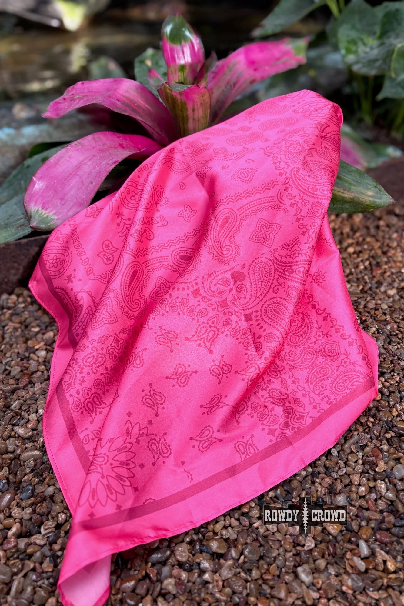 Hot Pink Paisley Wild Rag