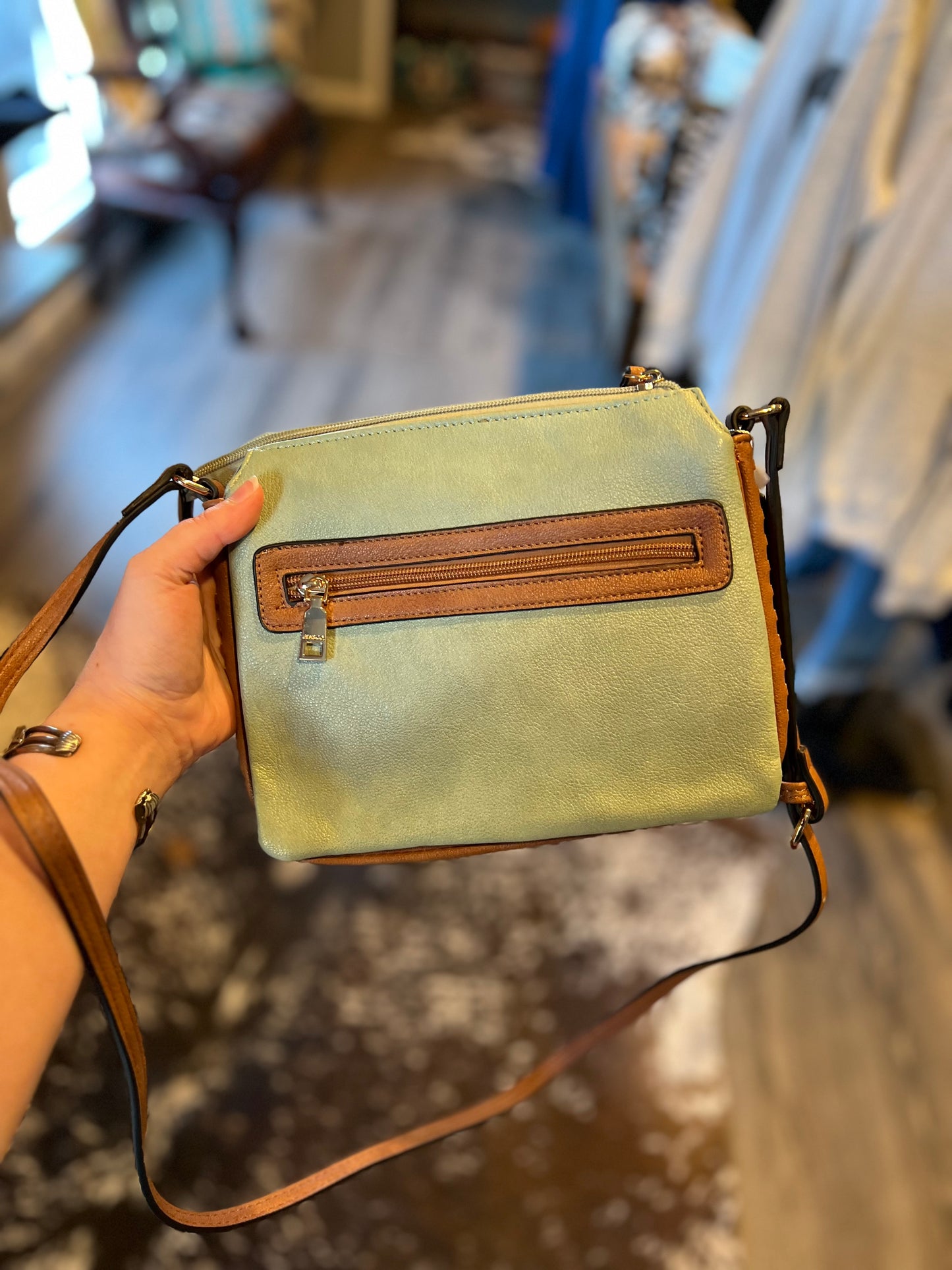 The Sabrina Dusty Blue Crossbody