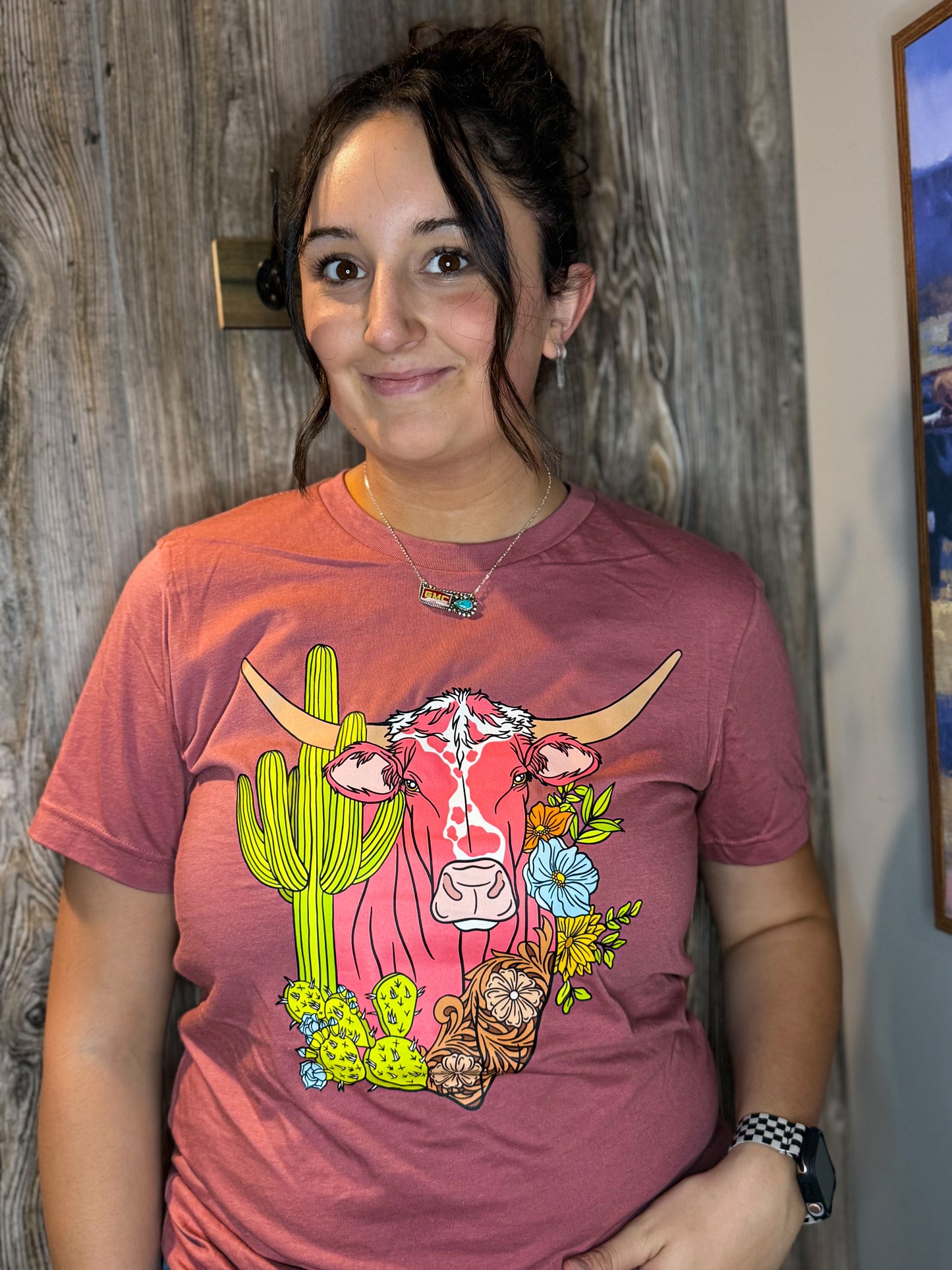 Strawberry Longhorn Tee