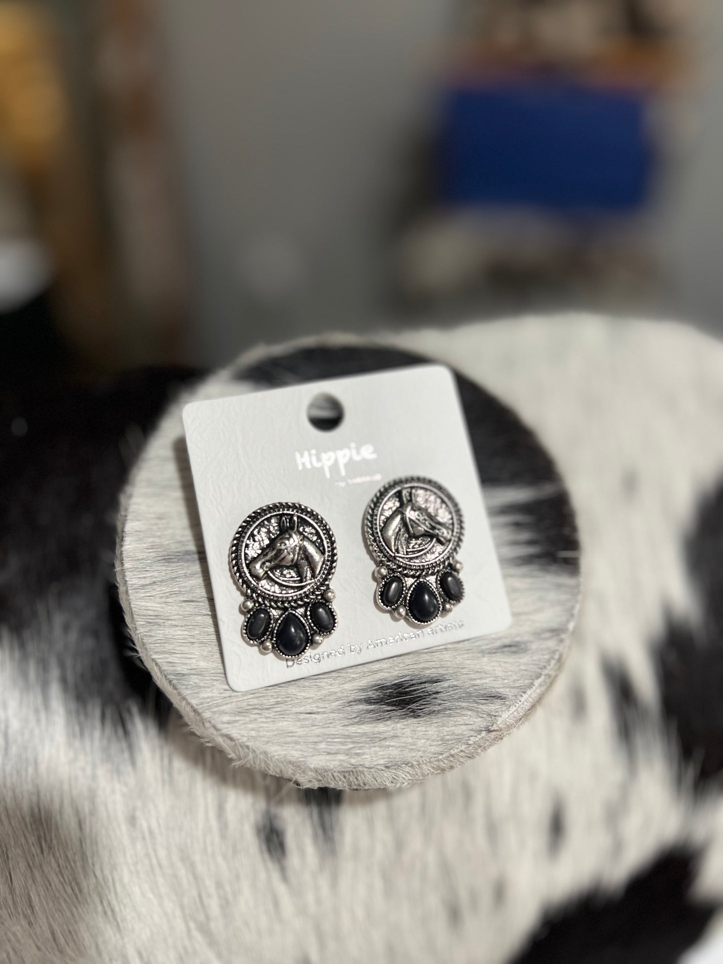 Faux Horse Cluster Studs