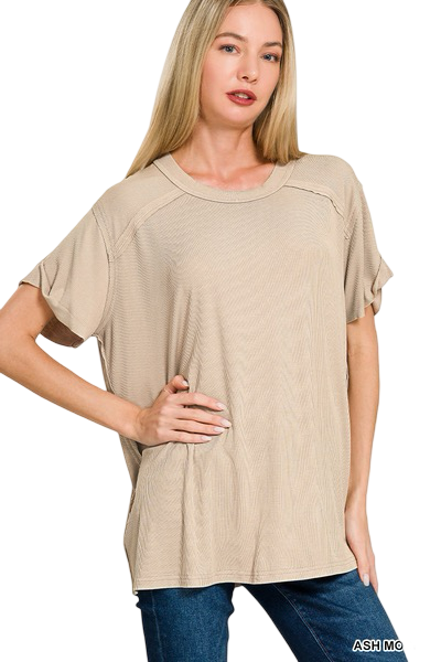 The Backroad Basic Top *Ash Mocha