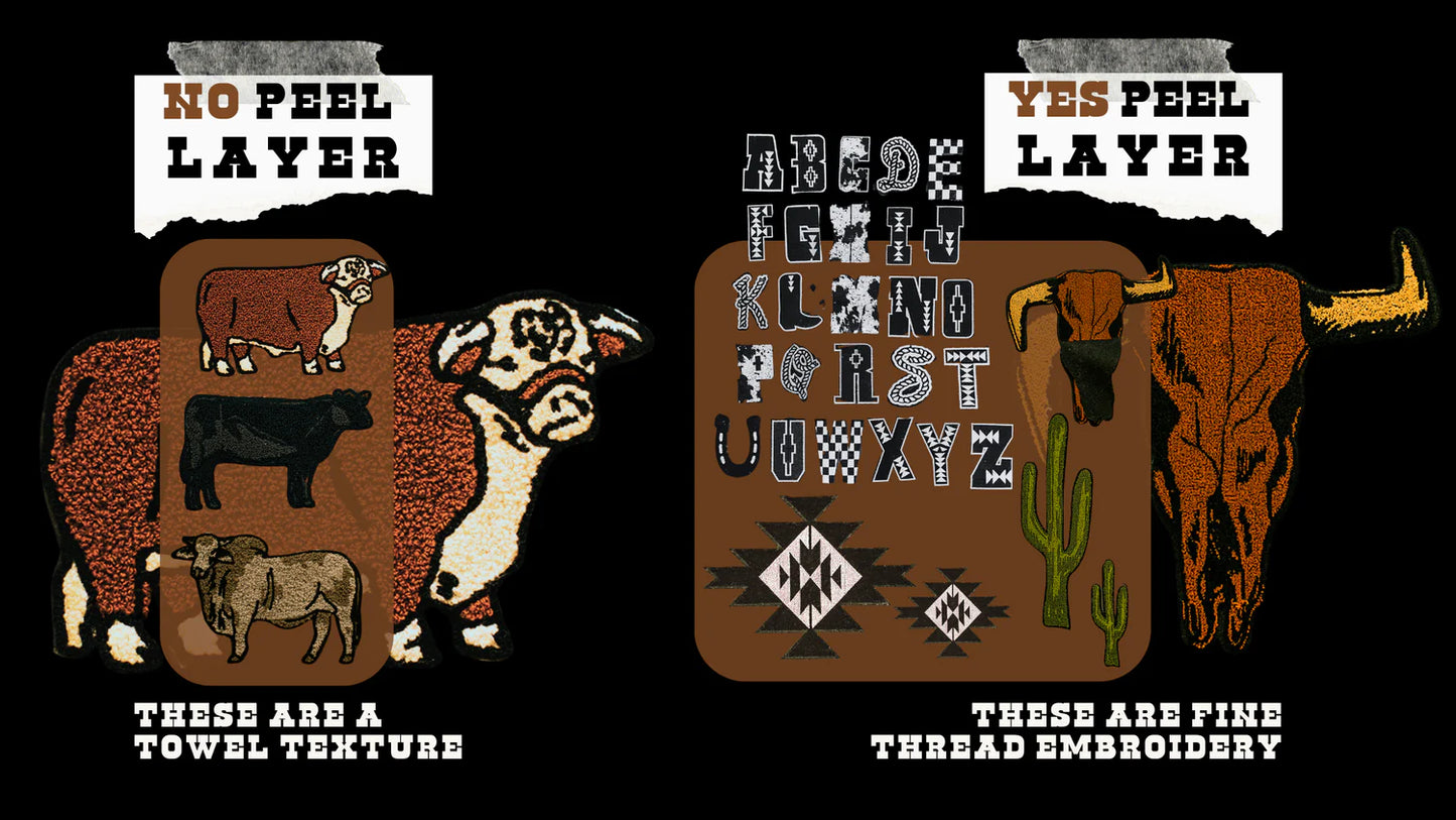 Twisted Bull Skull Iron On Patch