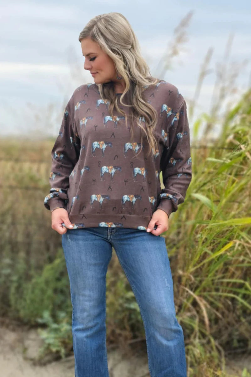 Dakota Brown Sweatshirt