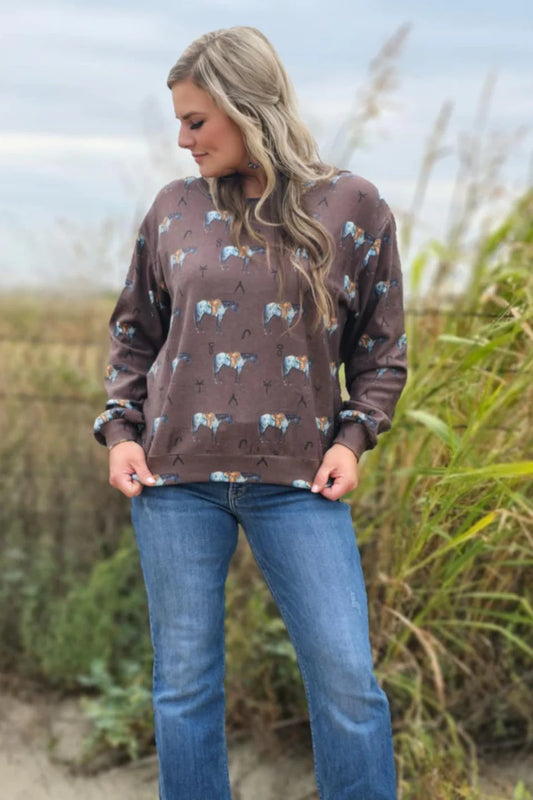Dakota Brown Sweatshirt