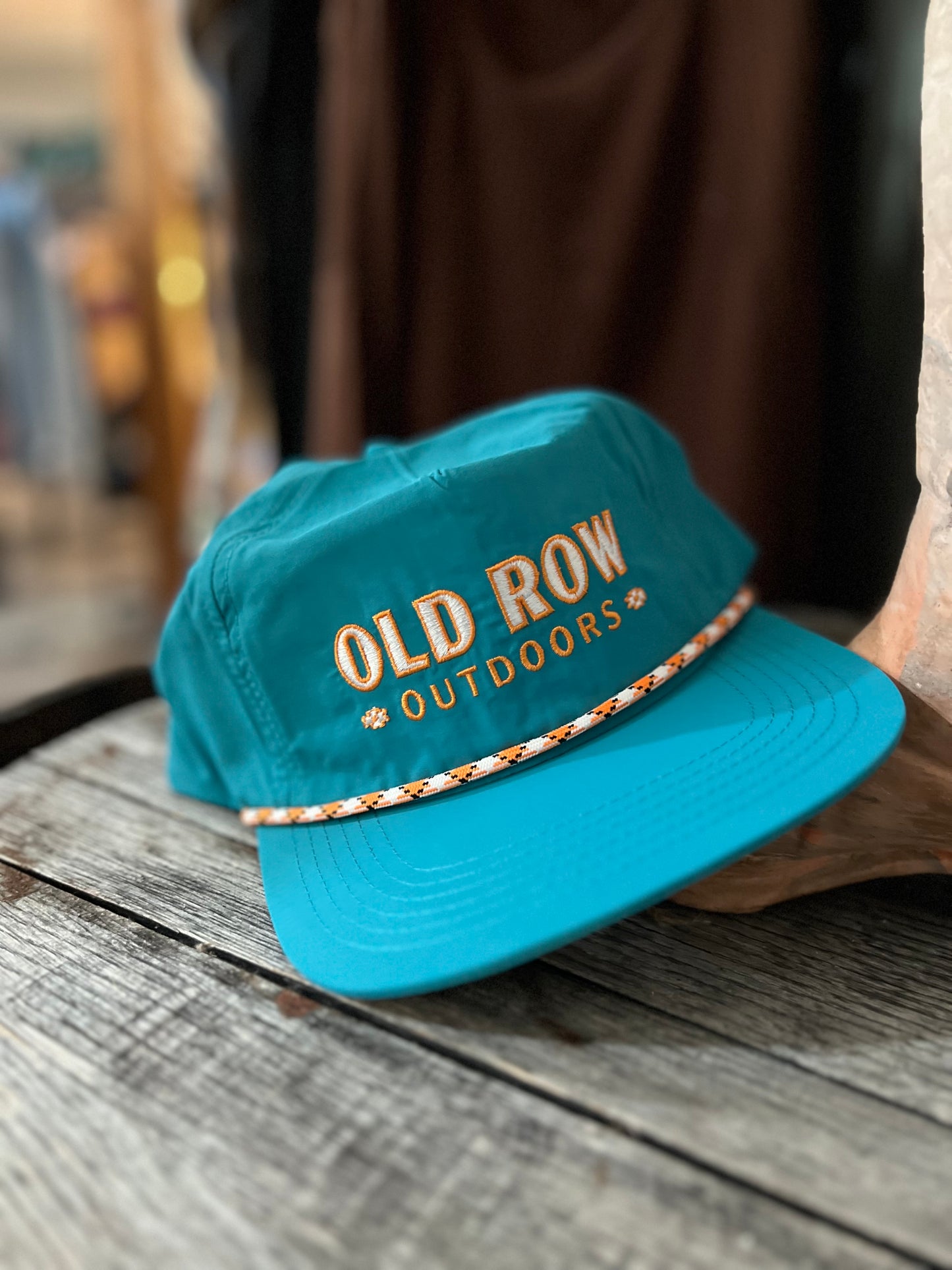 Old Row Teal Nylon Rope Hat
