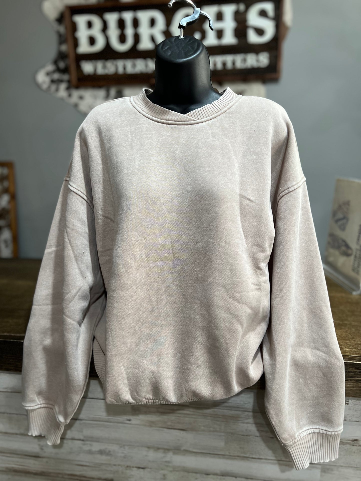 Ash Mineral Wash Fleece Pullover
