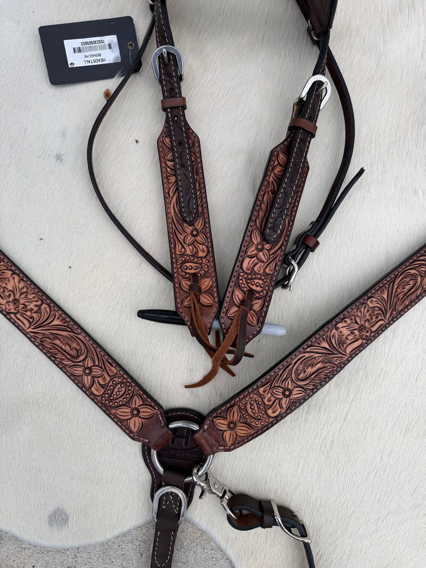 Chocolate Tooled Tack Set
