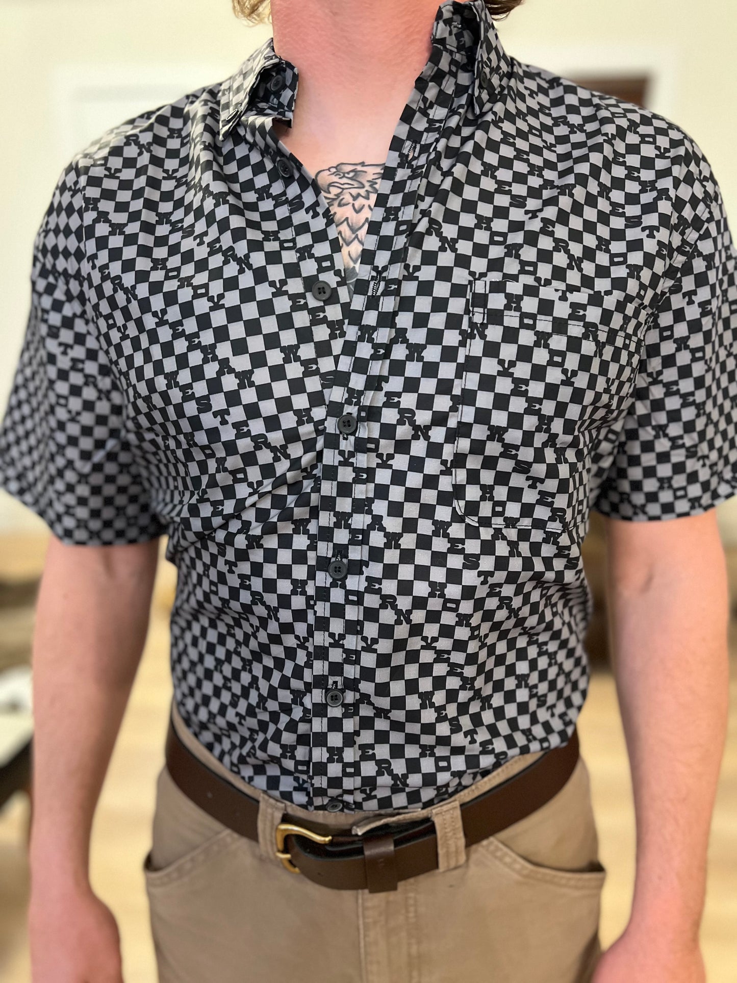 Checkered Men’s Button Up