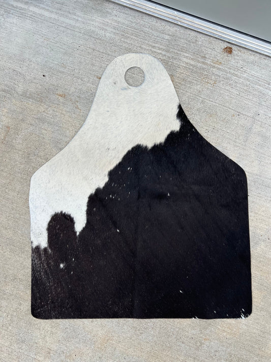 2 Cowhide Cow Tag Rug/Wall Decor