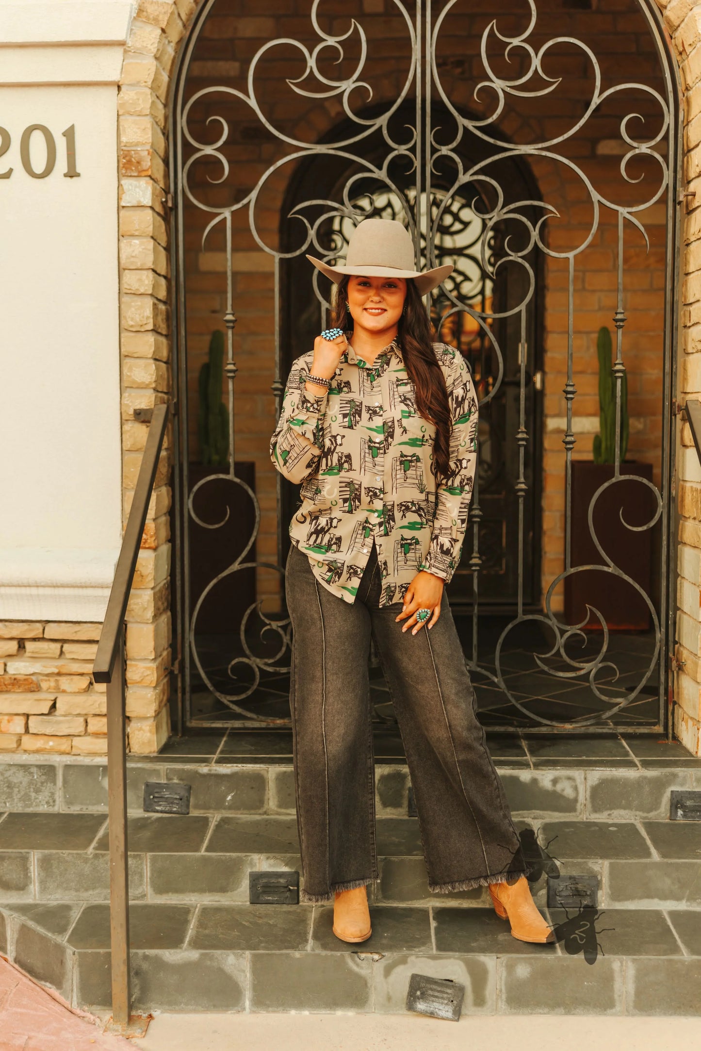 Greener Pastures Button Up