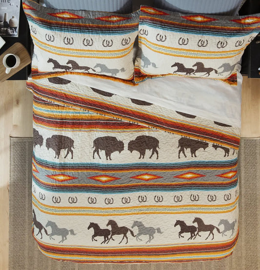 Wrangler Western Stripe Quilt Gift Set