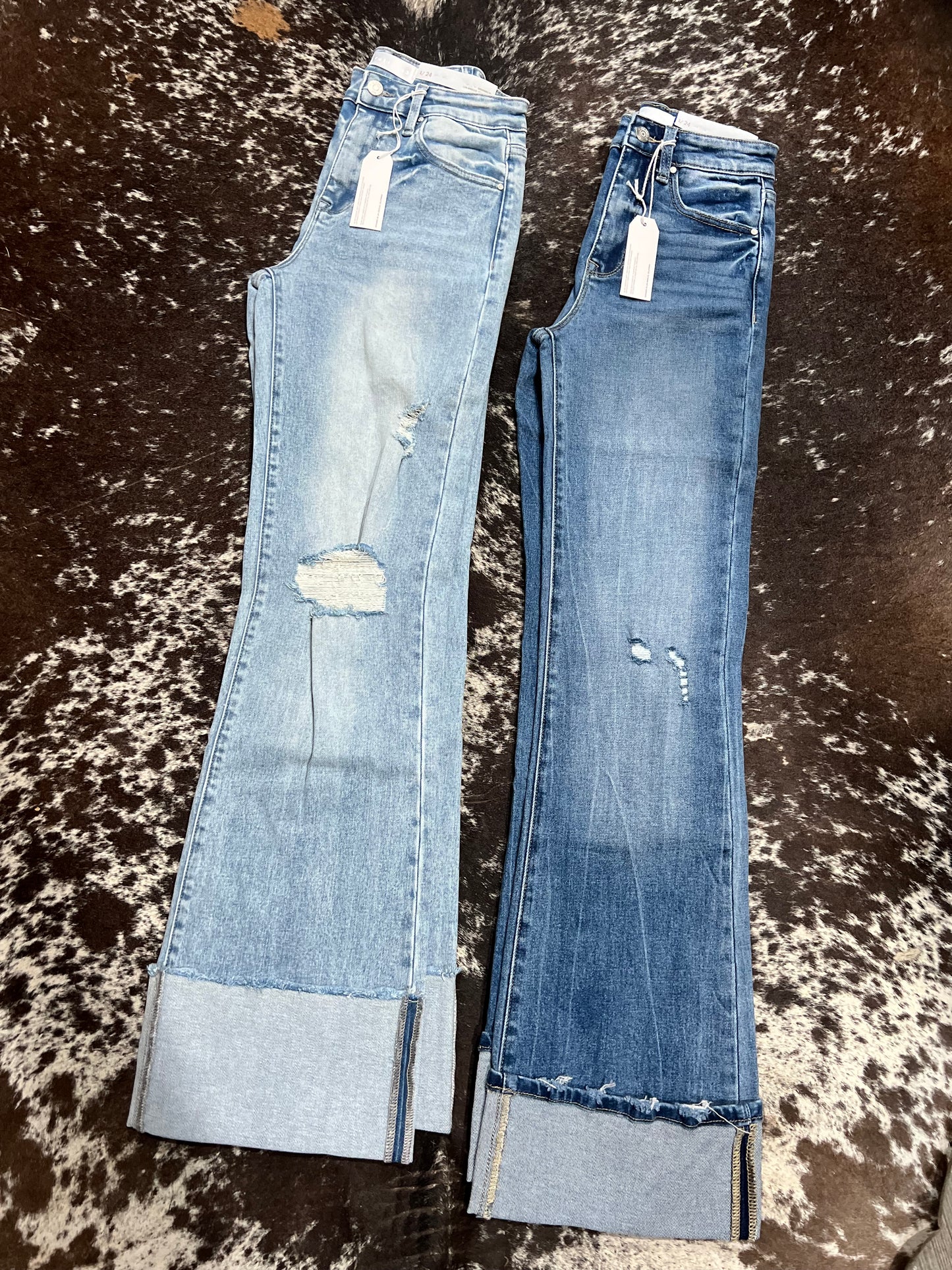 The Bourbon Trail Light Wash Cuff Jeans