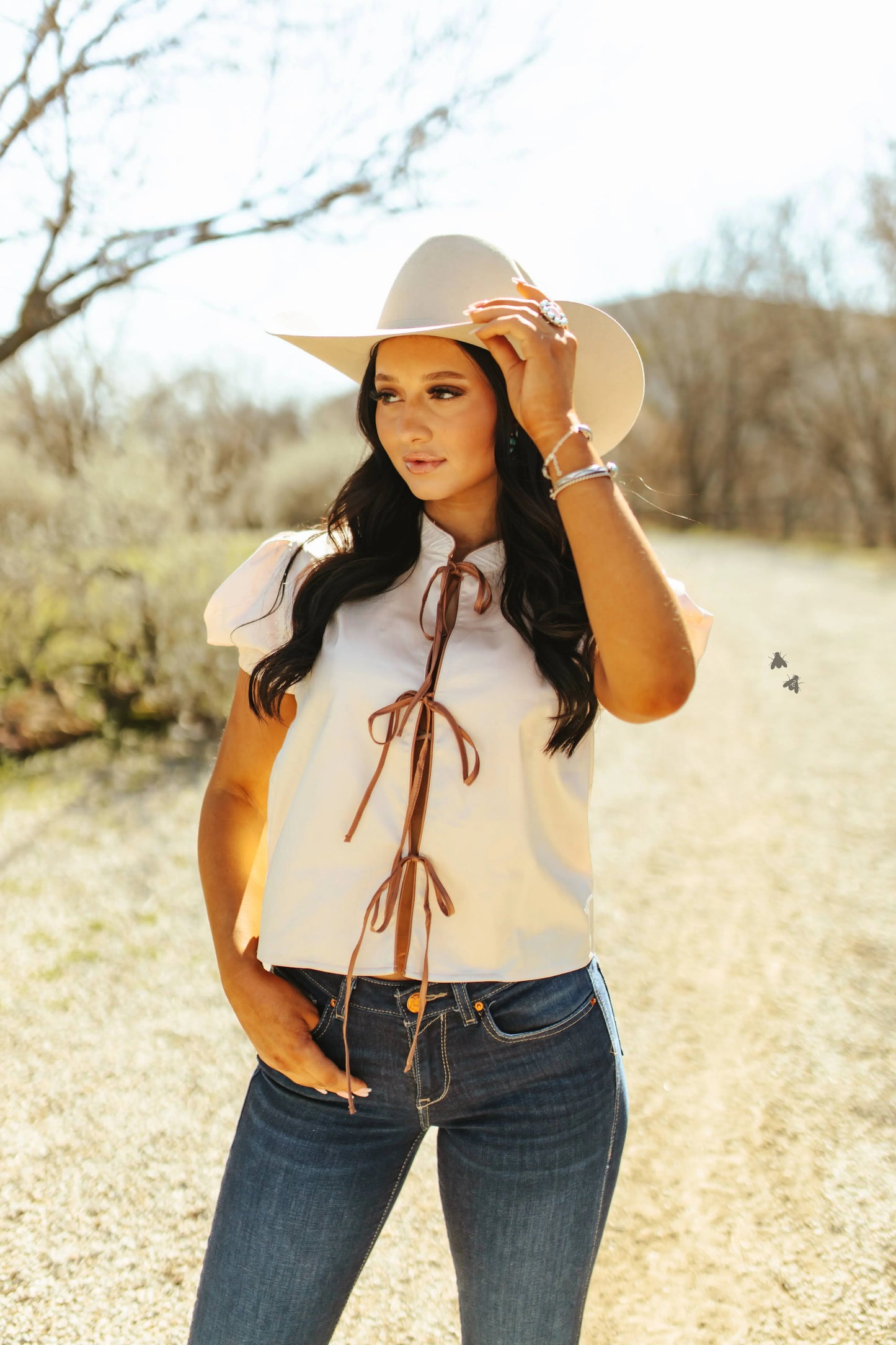 Calhoun Tie Front Top