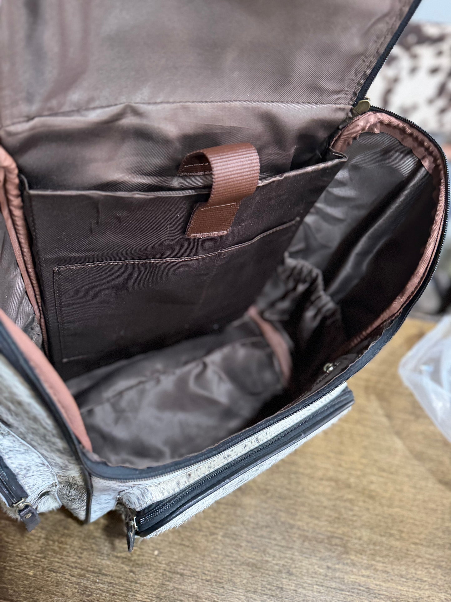 Checkered Mama Cowhide Backpack