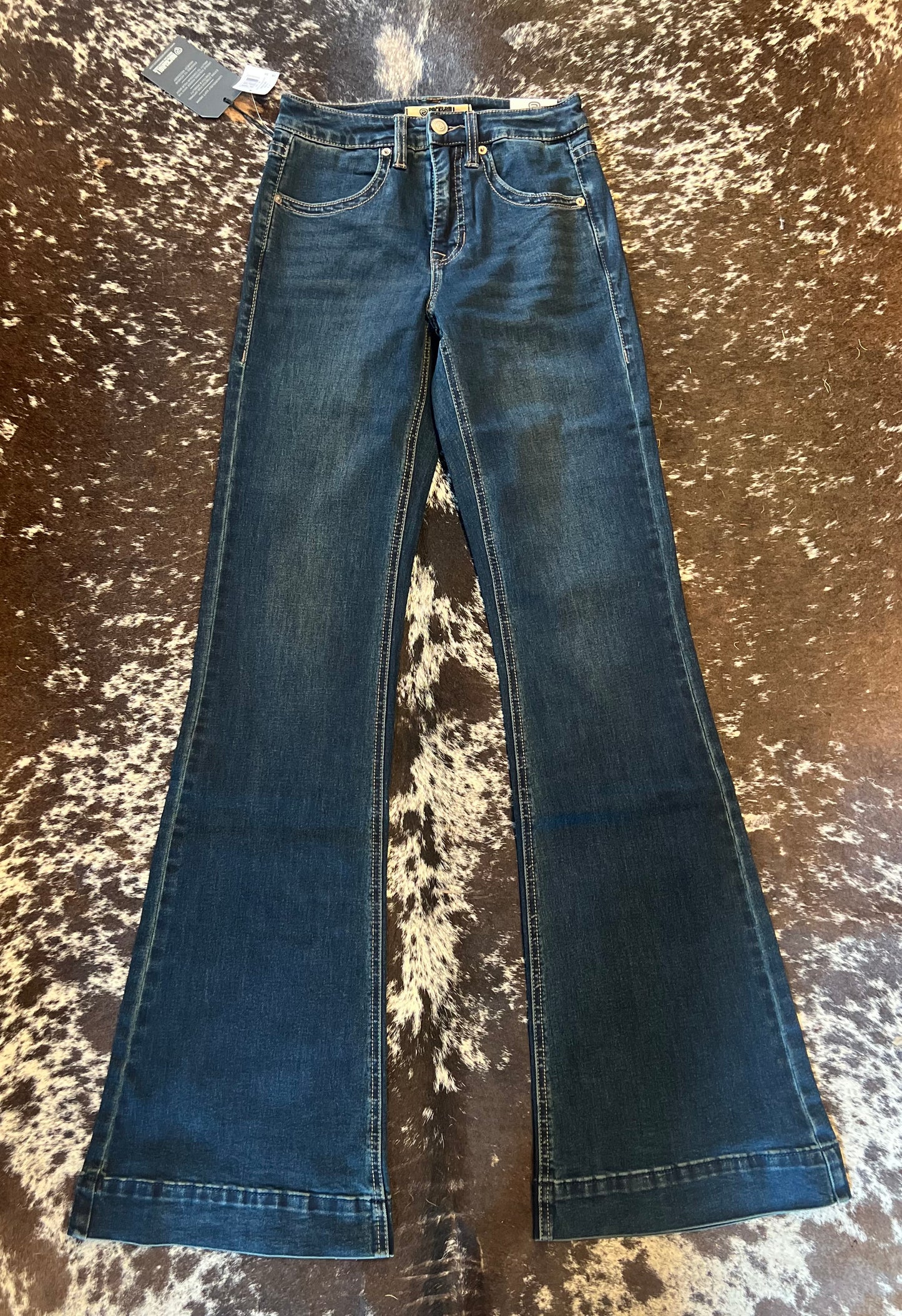 Dark Wash High Rise Trouser Rock & Roll Denim
