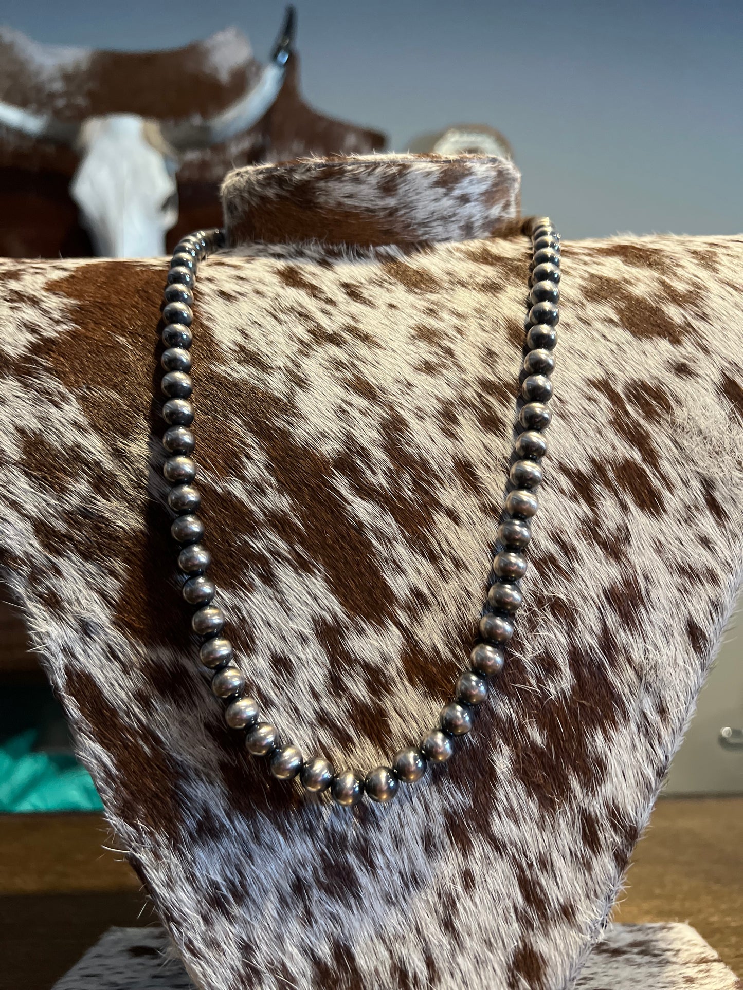 8MM 23-25” Sterling Silver Necklace