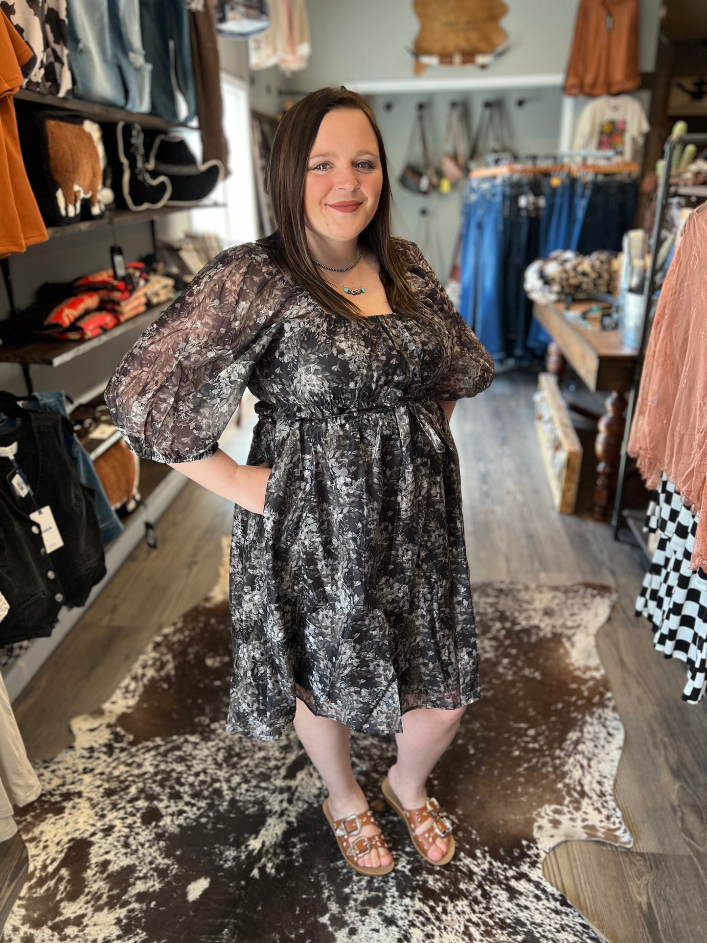 Floral Puff Sleeve Dress
