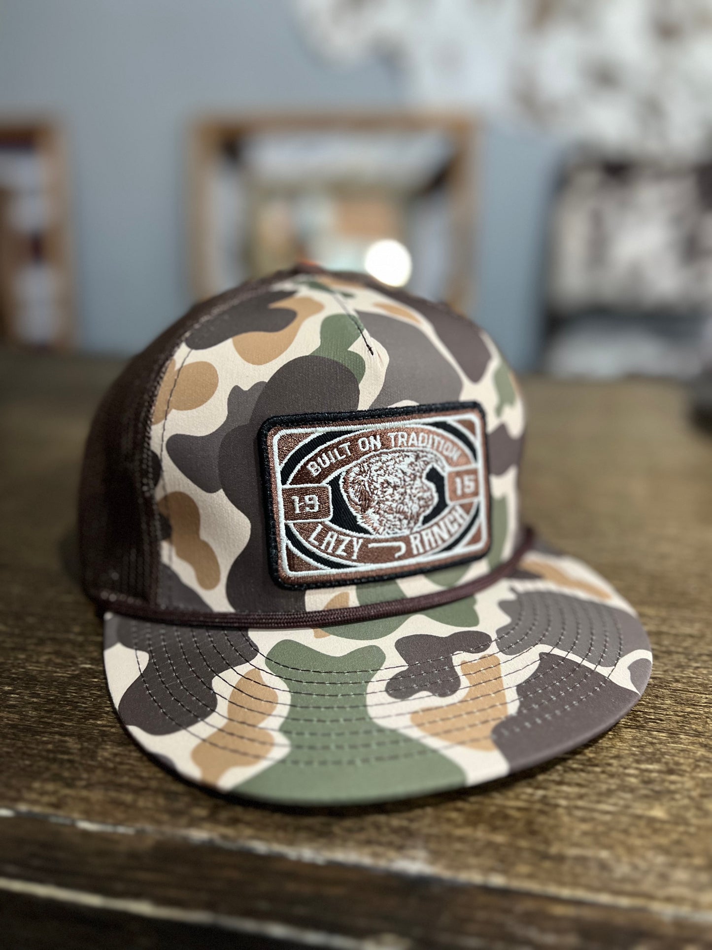 Lazy J Ranch Camo Rope Snapback
