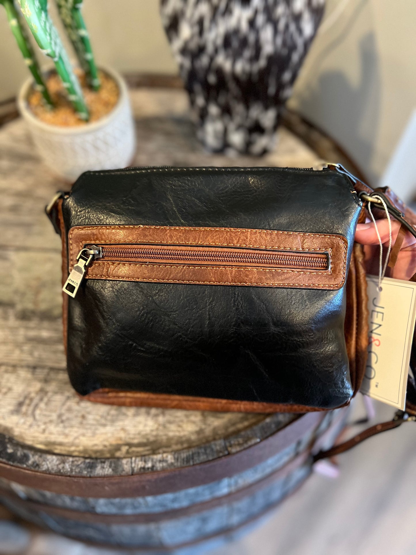 The Sabrina Black/Brown Crossbody
