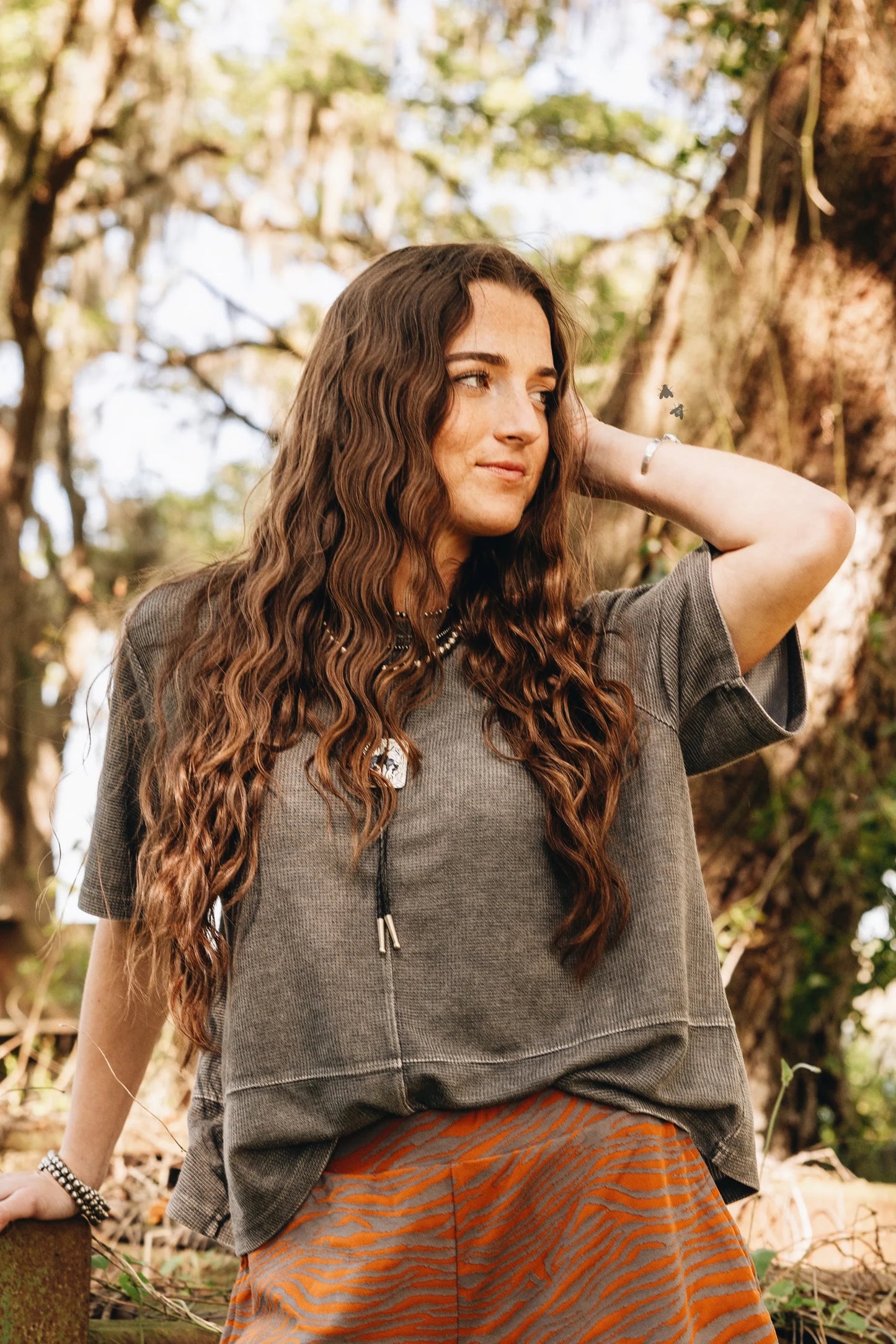 Charcoal Western Classic Top