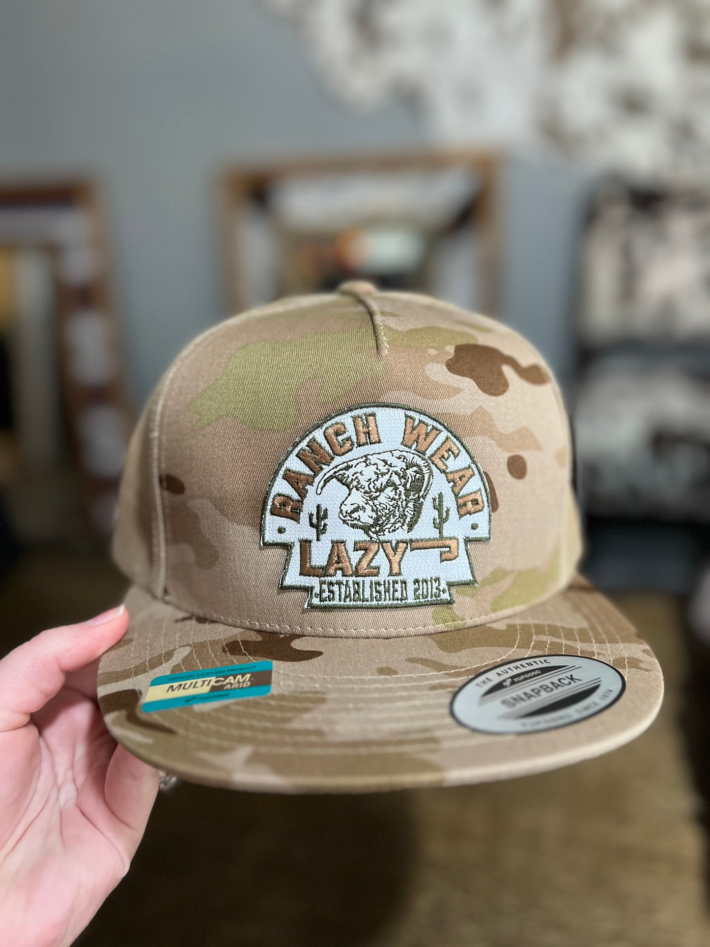Lazy J Ranch Camo Olive Snapback