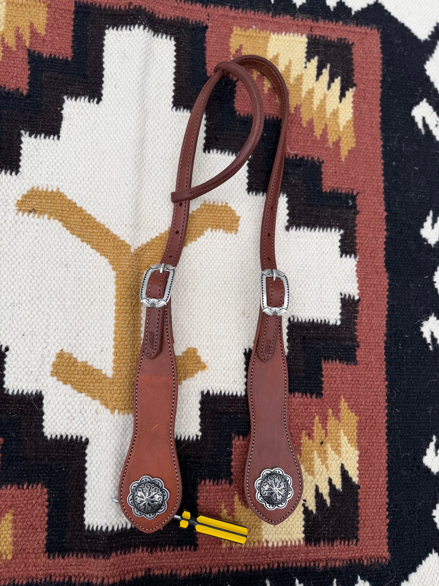 Light Brown Leather One Ear Headstall DFT