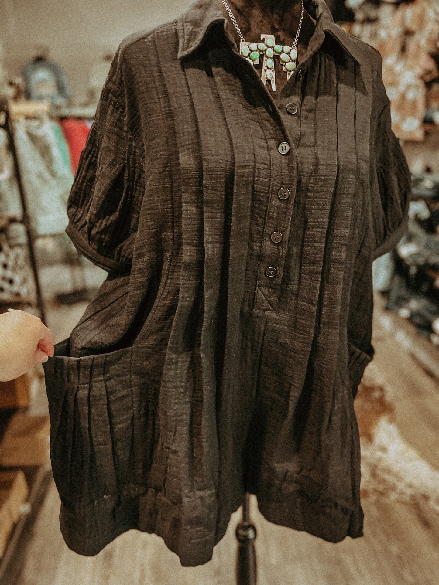 The Elise Oversized Cotton Romper