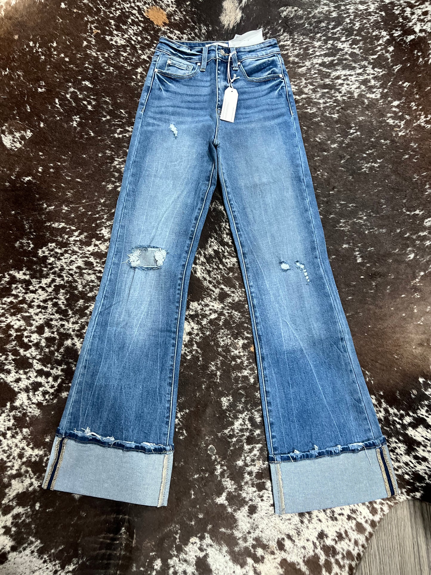 The Bourbon Trail Medium Wash Cuff Jeans