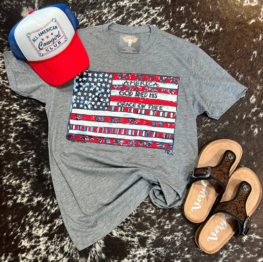 American Flag Buttery Soft Tee