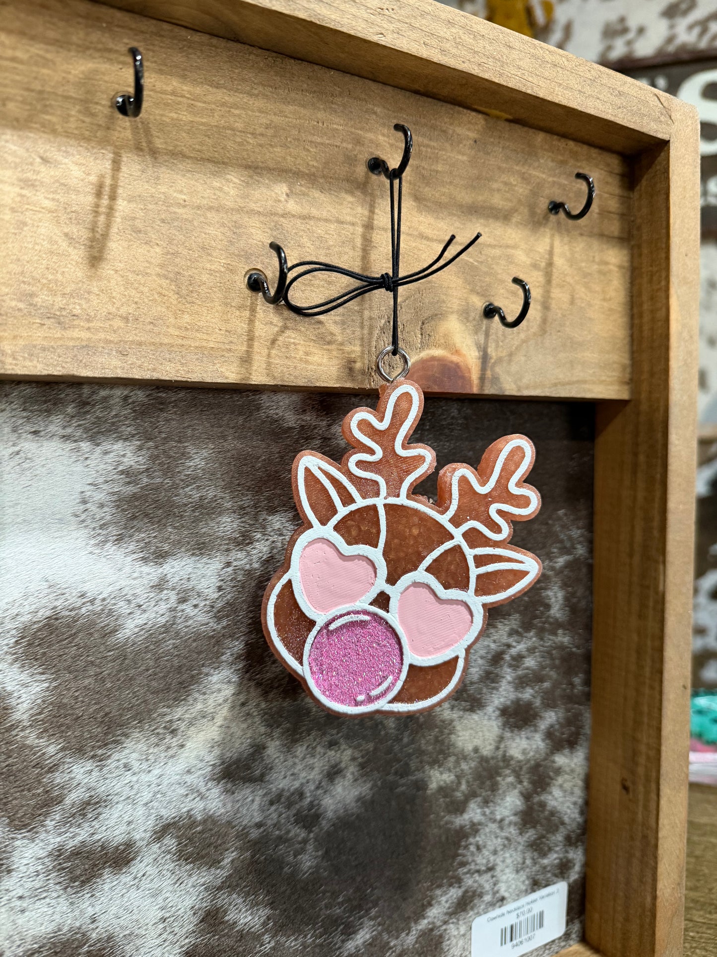 Peppermint Bark Pastel Pink Reindeer Freshie