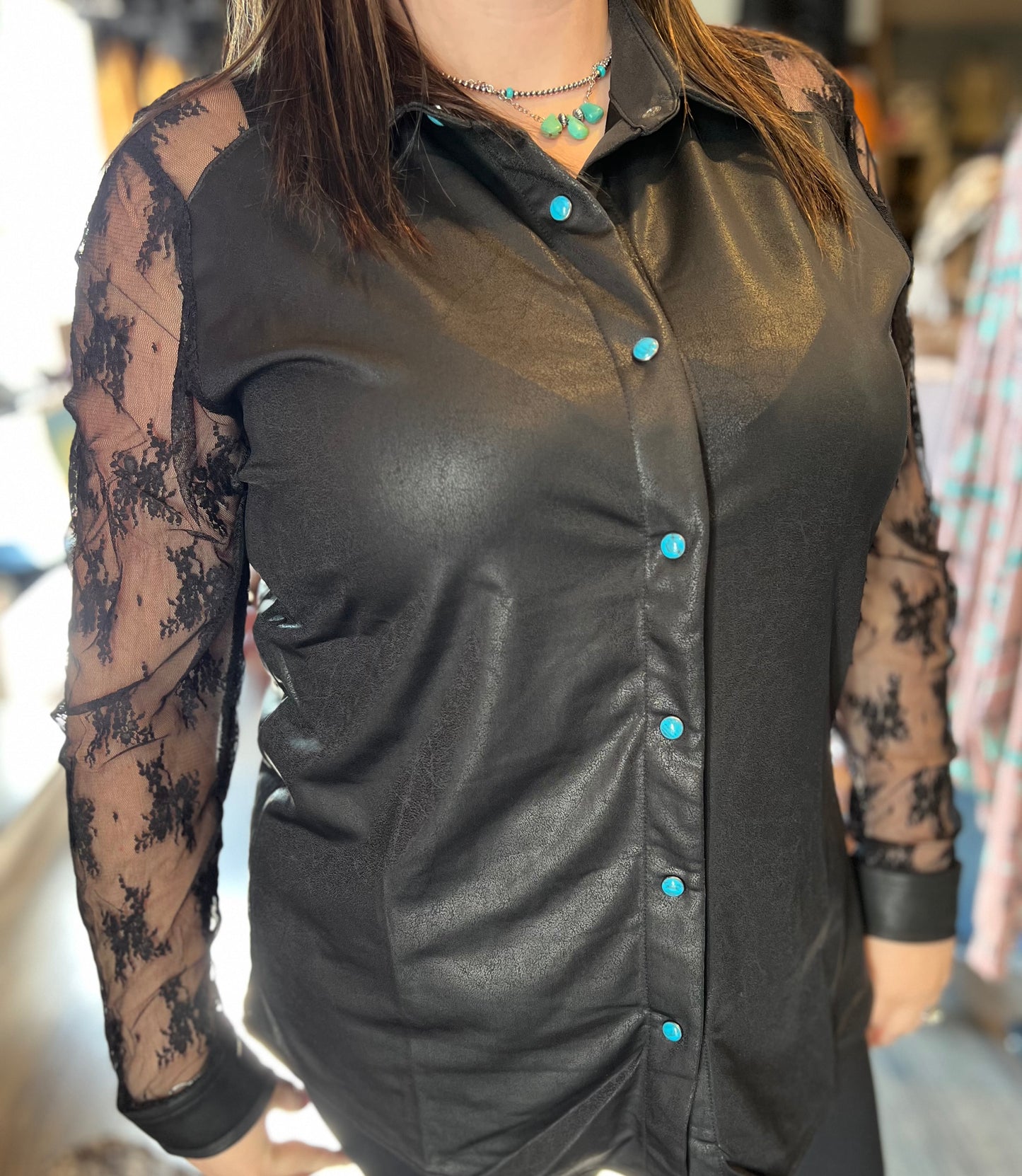 Black Cattleman’s Couture Top